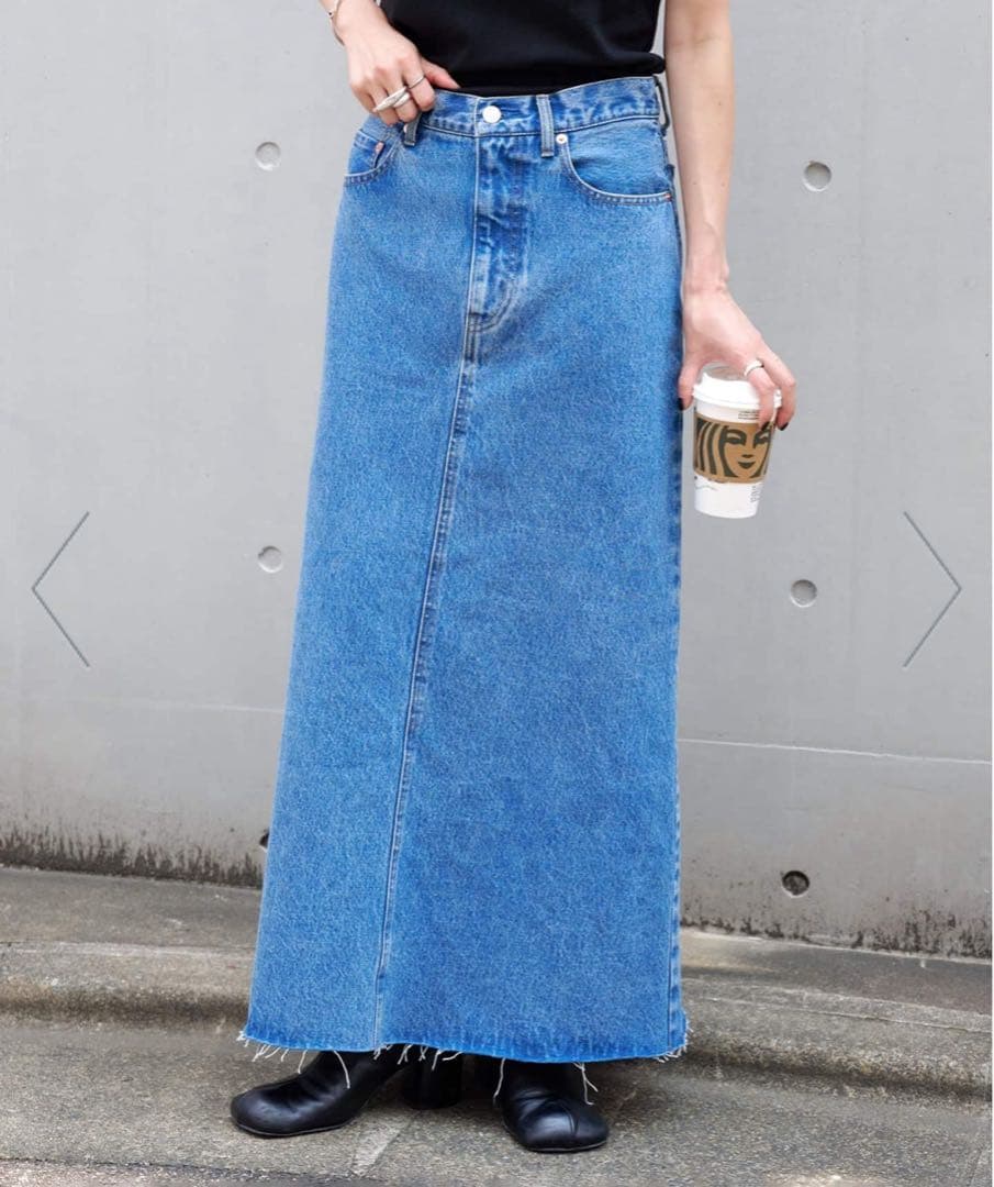 outdoor productsデニム ロングスカート