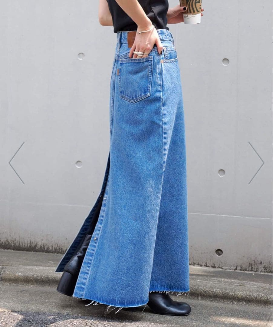 outdoor productsデニム ロングスカート