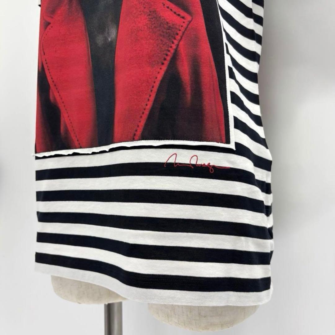 美品MaxMara　ROSSO　TシャツドッグXS　VANIGLIA黒白ボーダー