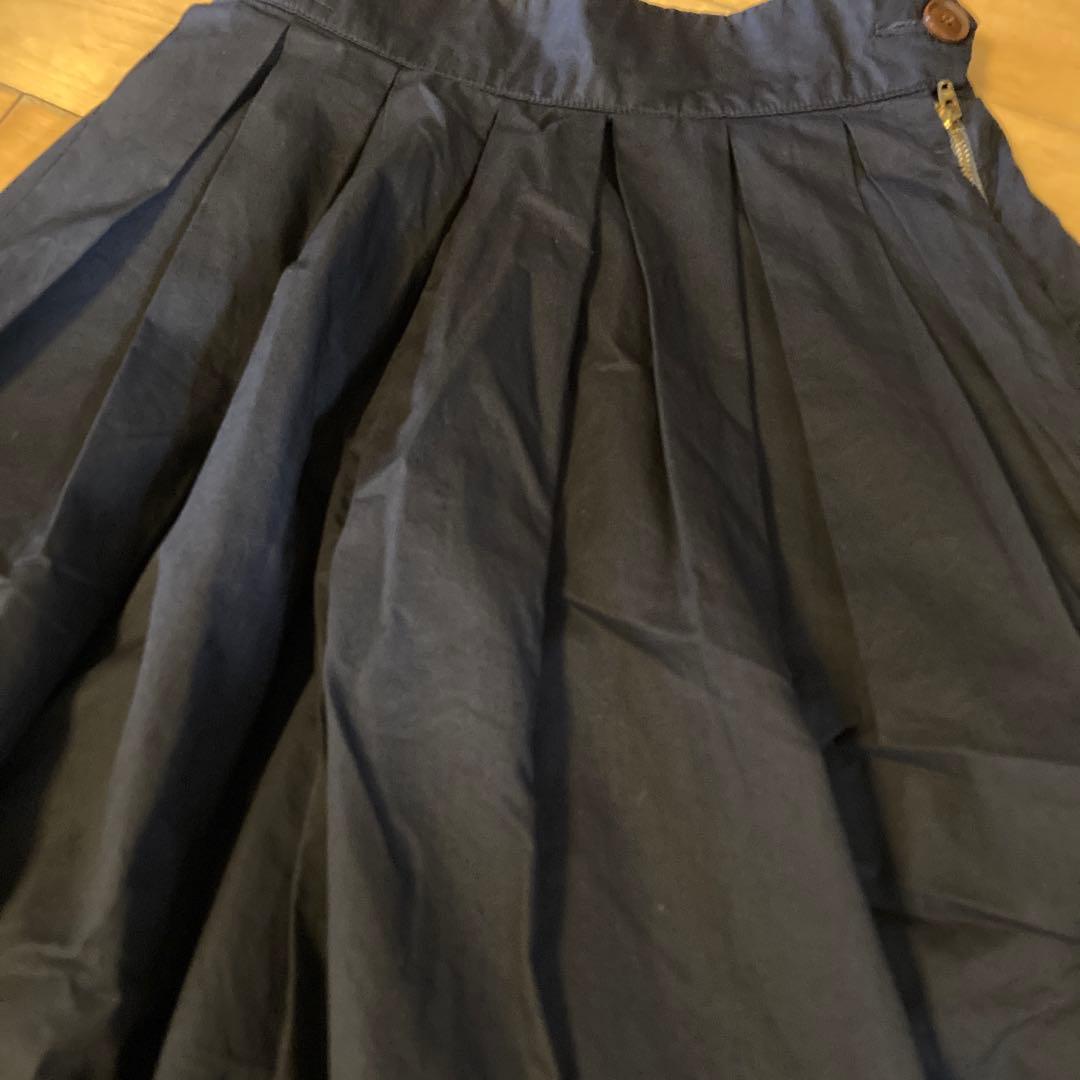 ハーベスティ　キュロットサーカスパンツ　ネイビー　日本製　美品