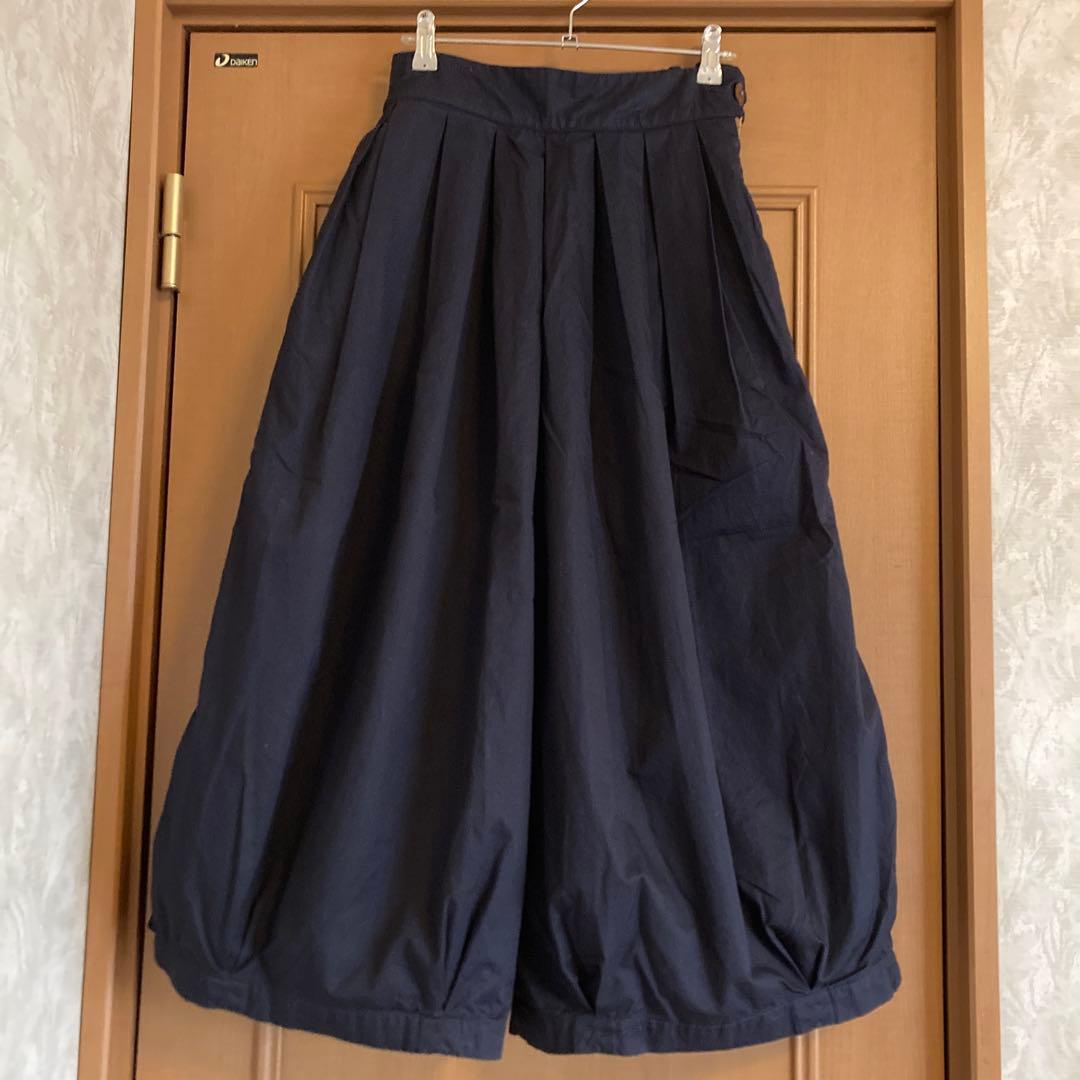ハーベスティ　キュロットサーカスパンツ　ネイビー　日本製　美品