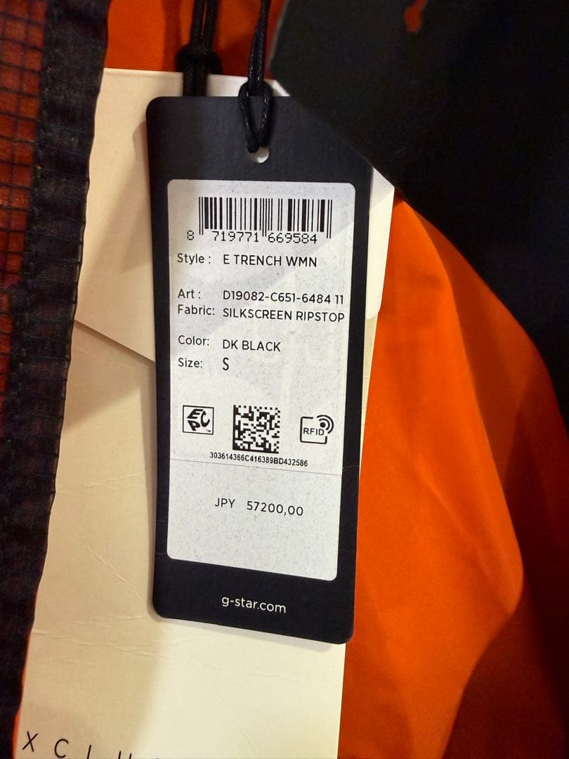 新品未使用 G-STAR RAW レディース トレンチコート S ブラック