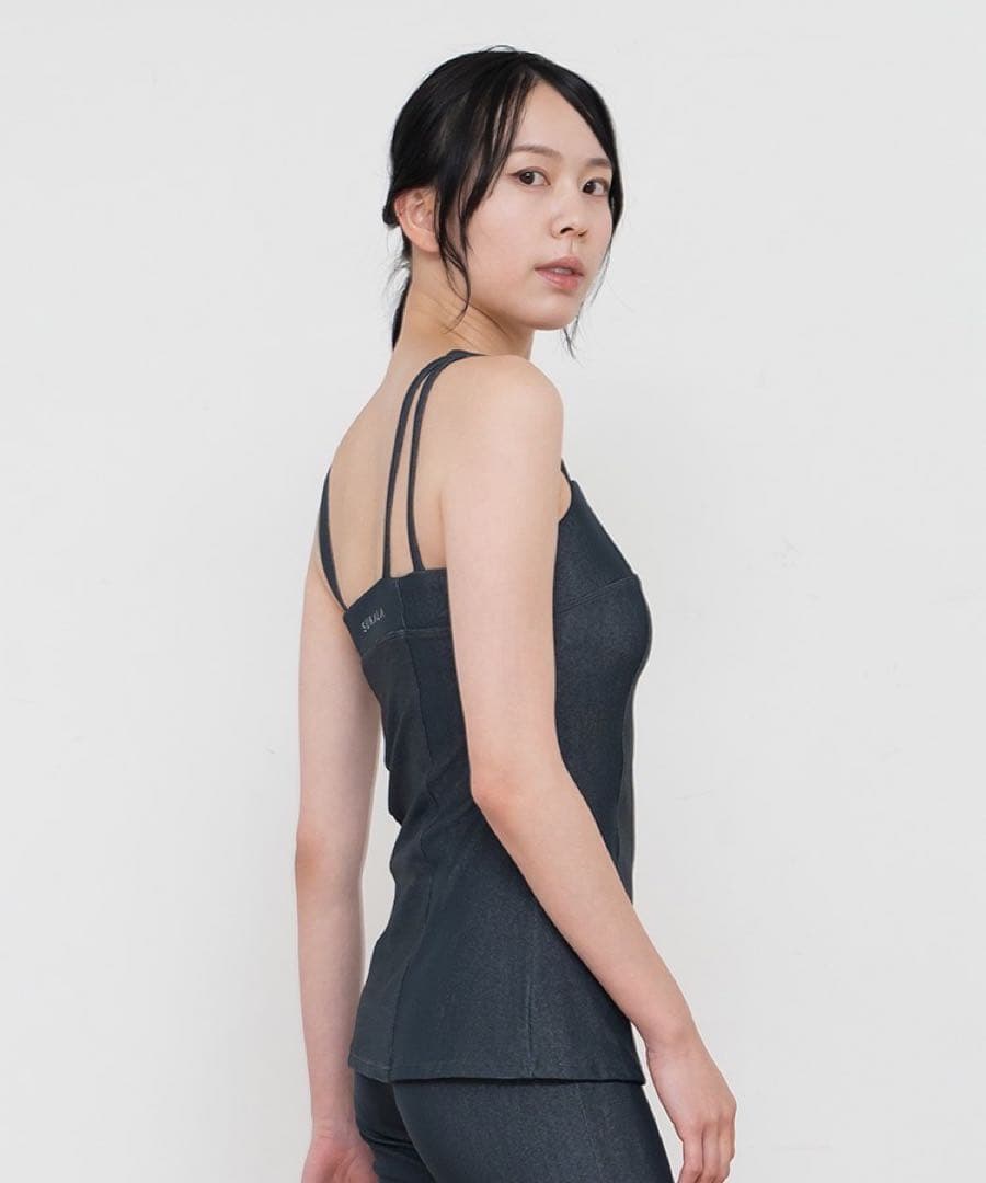 【お値下げ中】SUKALA リブデニムロングキャミソール(未使用)