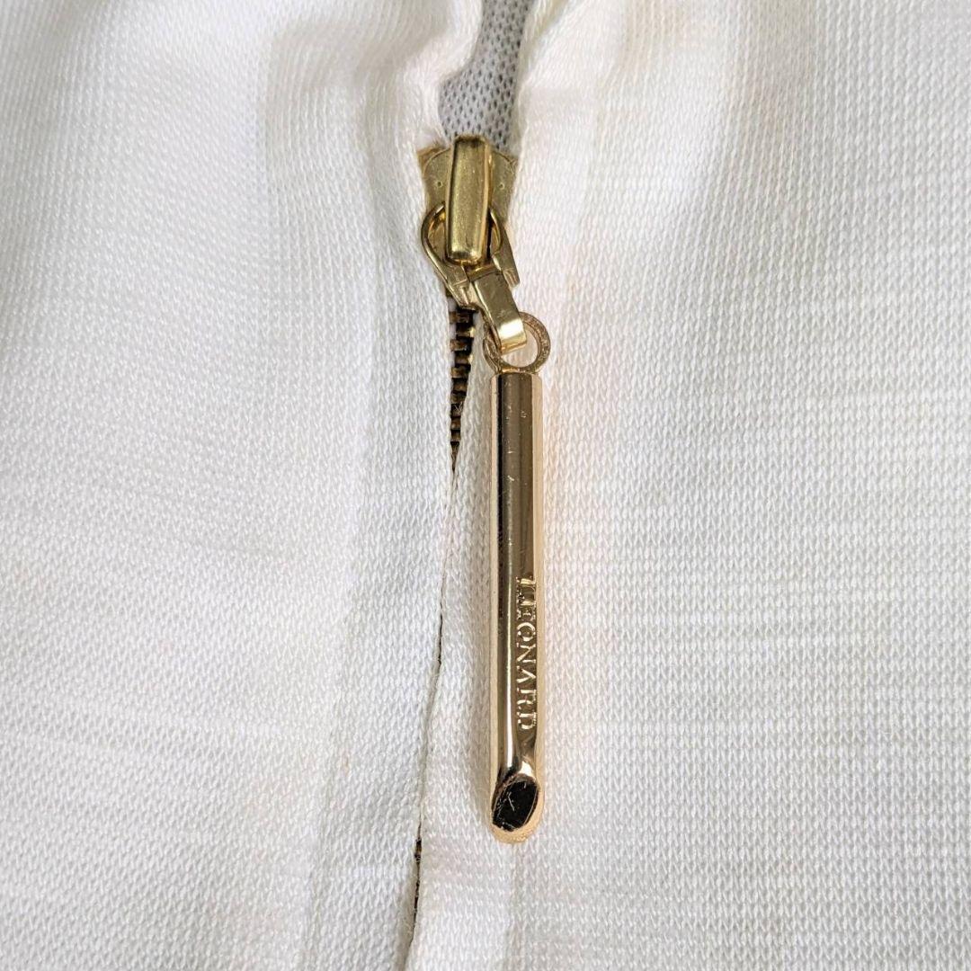LEONARD レオナール ジャケット トリム リネン L