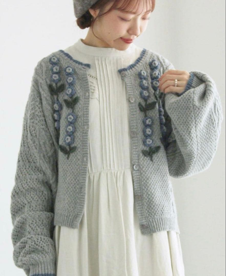 【新品】TSUHARU by sm2＊お花モチーフかぎ針編みカーディガン★完売品