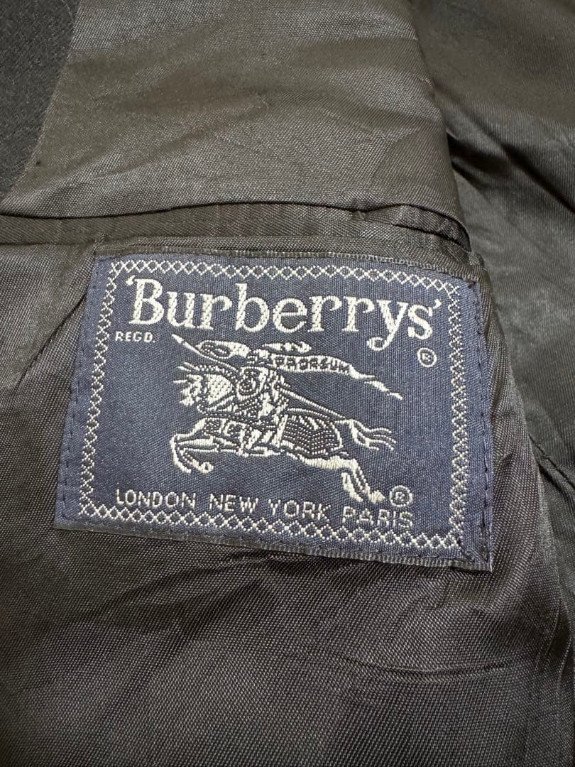 Burberrys テーラードジャケット ブラック 金ボタン ウール 紺ブレ