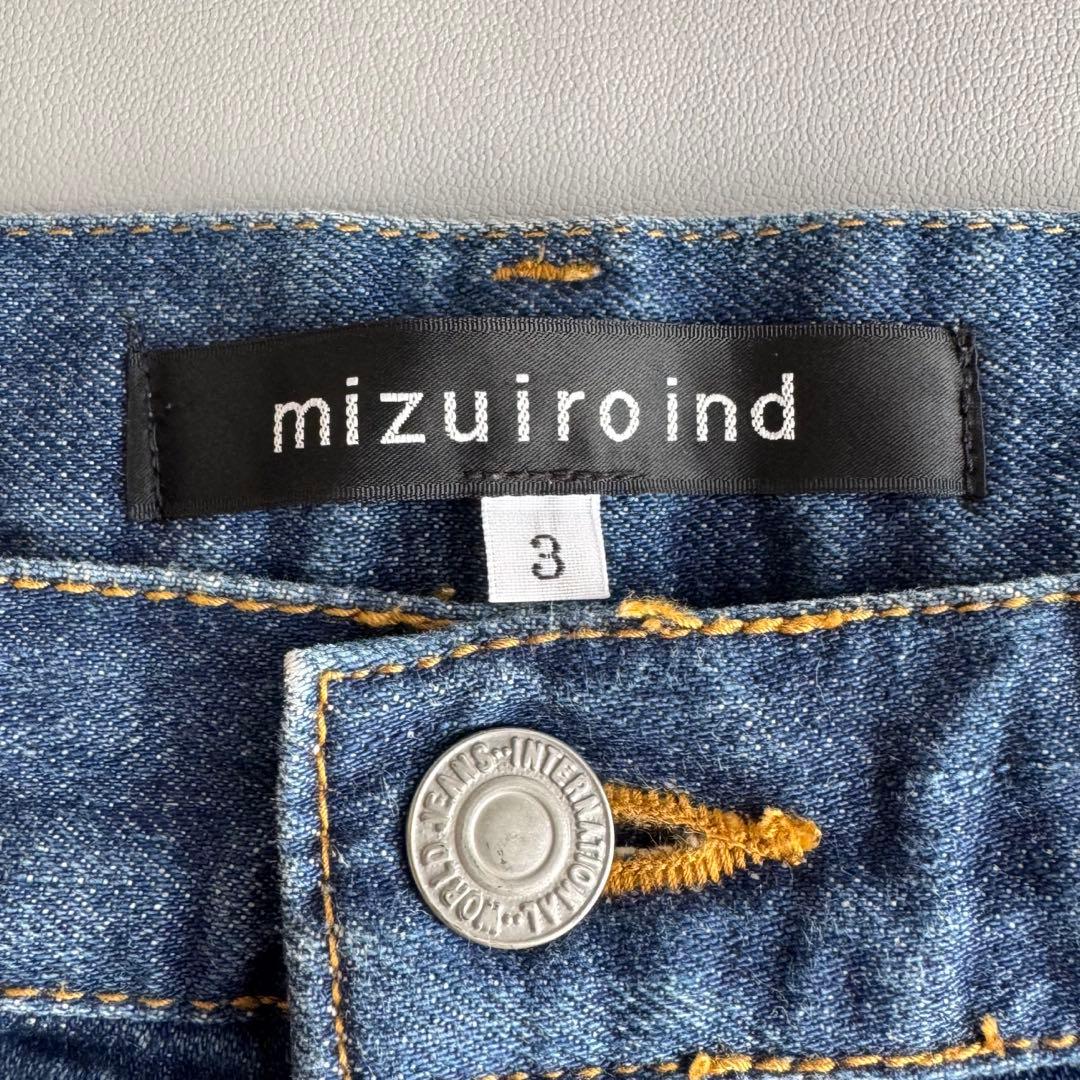 mizuiro ind ハイウエストデニム ジーンズ コットン100％ サイズ3