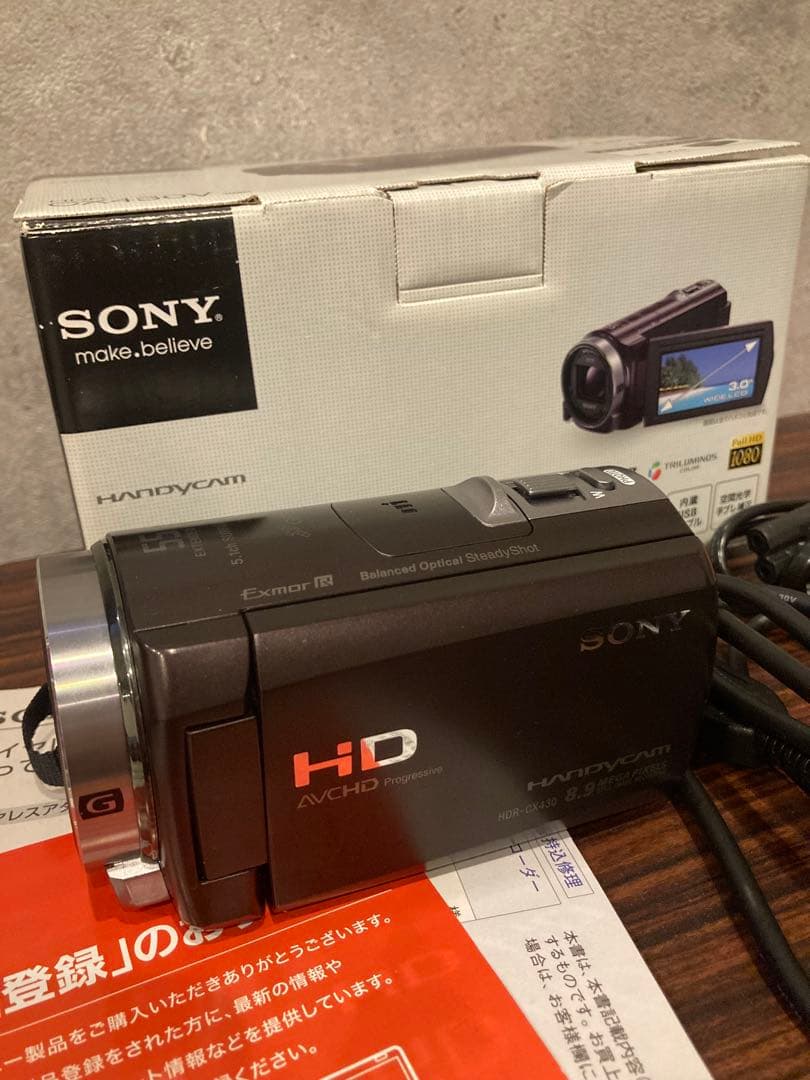 Sony CX430V HDビデオカメラ 本体と付属品