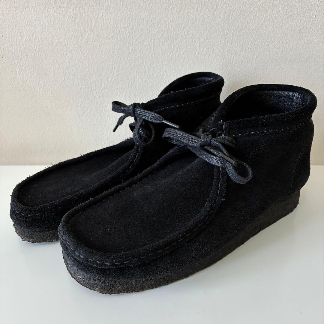 CLARKS 《24.5 UK6》クラークス　ワラビー 黒スエード
