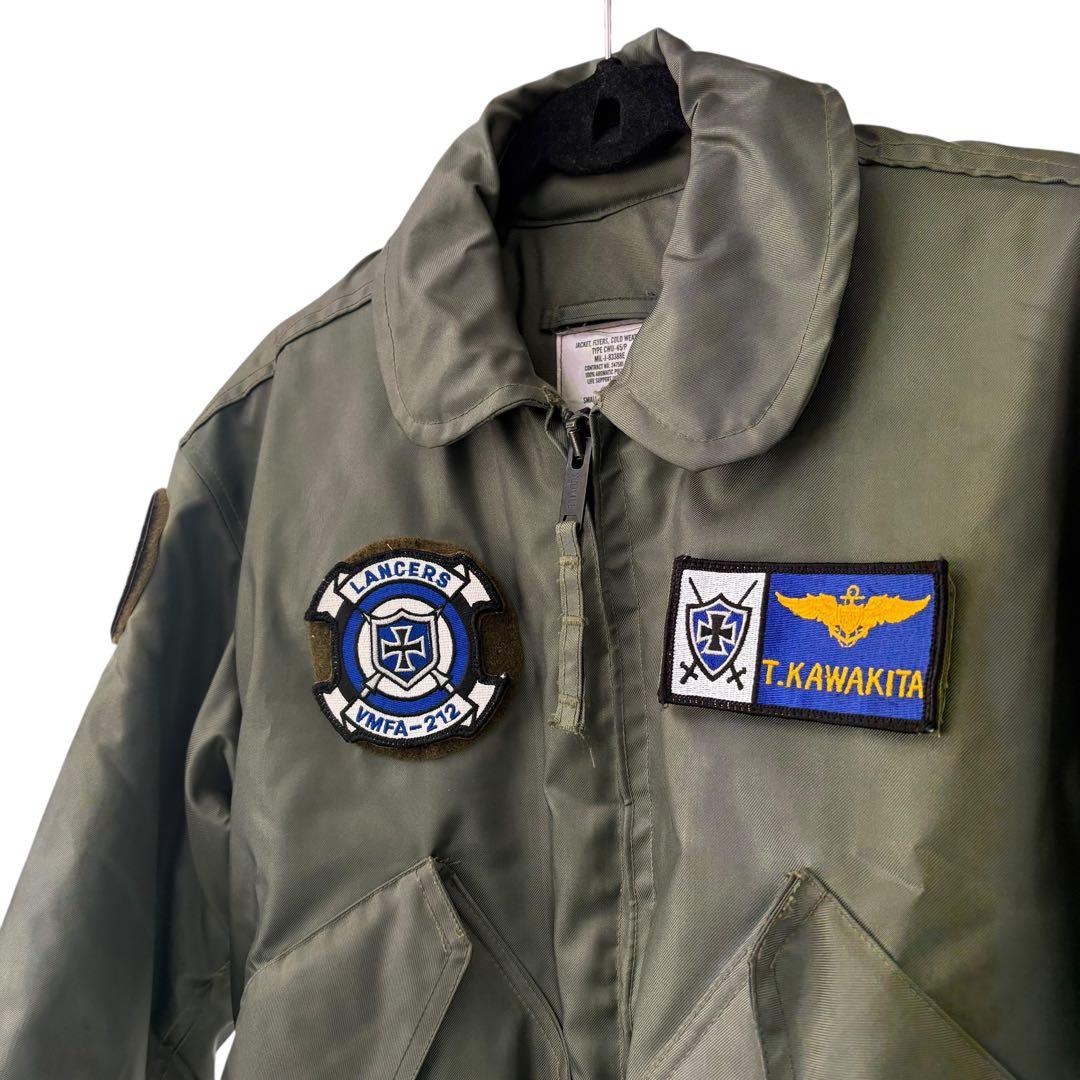 I02 美品 CWU-45/P フライトジャケット 米軍実物 ミリタリー カーキ