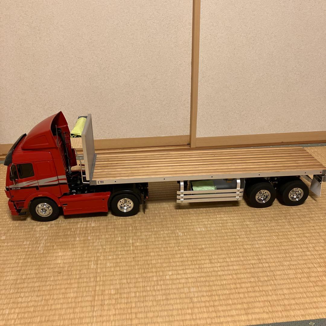 タミヤ　1/14 トレーラー　ベンツ　フラットベッド　セット　2デフ用部品付き