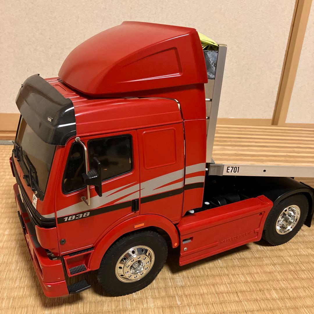タミヤ　1/14 トレーラー　ベンツ　フラットベッド　セット　2デフ用部品付き