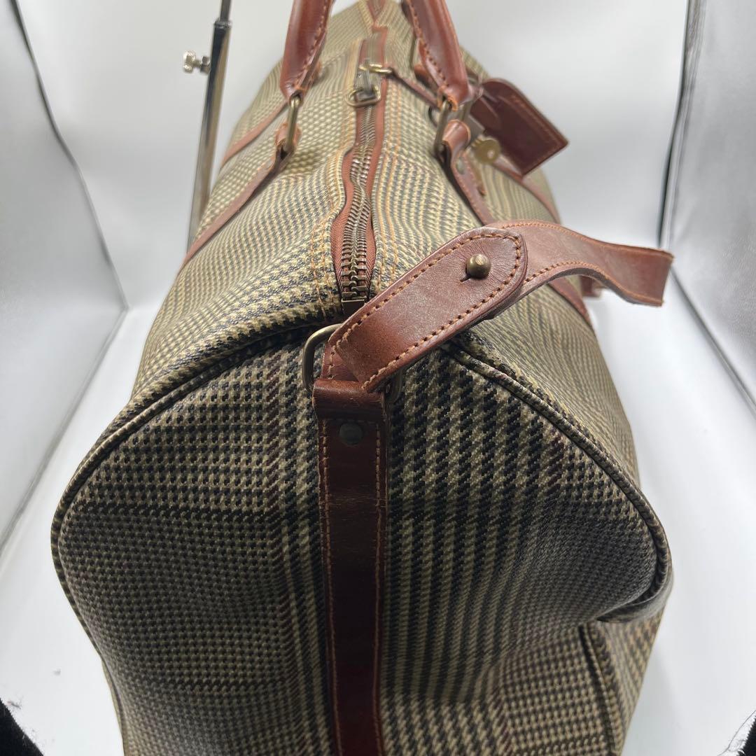 【良品】ポロラルフローレン ボストンバッグ 旅行鞄 2way 千鳥格子 カデナ