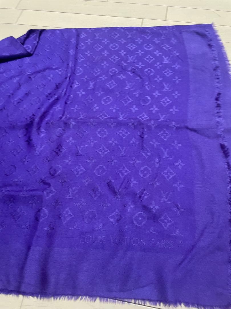 ク*コ様 入学入園LOUIS VUITTON ルイヴィトン紫大判ストールショール