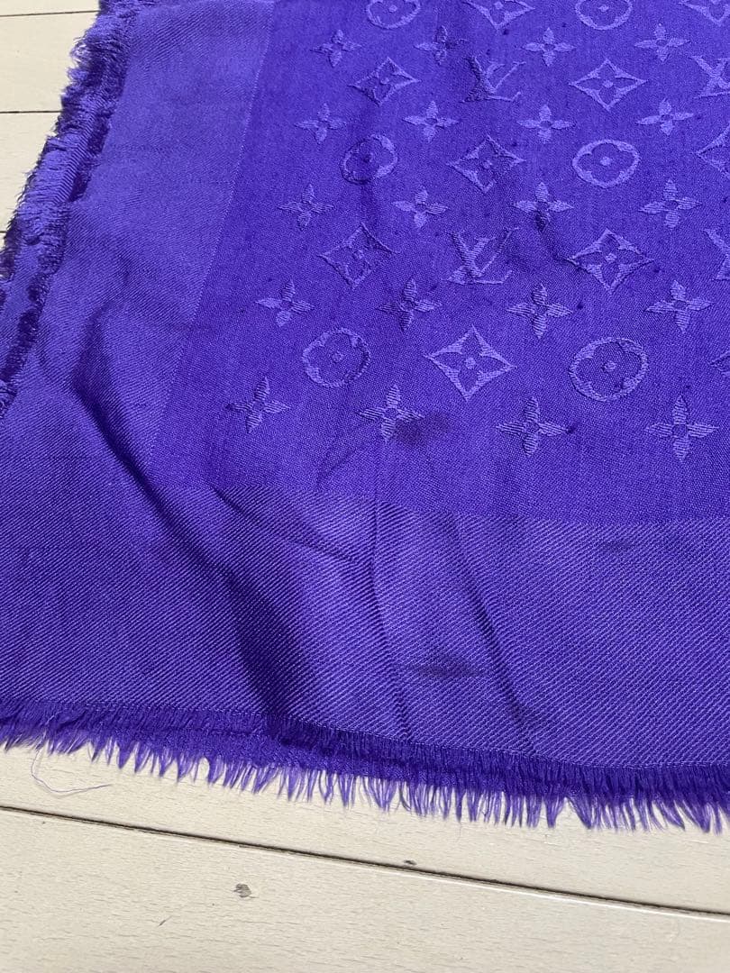 ク*コ様 入学入園LOUIS VUITTON ルイヴィトン紫大判ストールショール