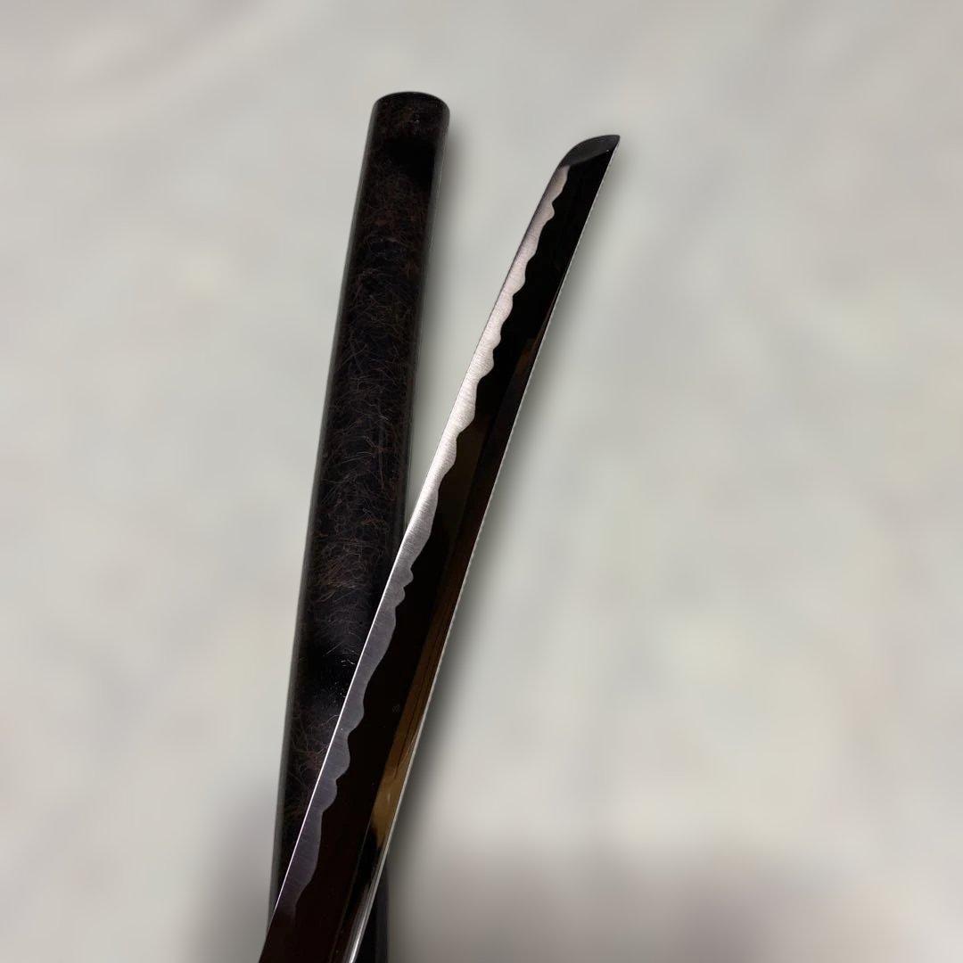 模造刀 茶柄 雲龍楕円鍔 茶糸模様黒鞘