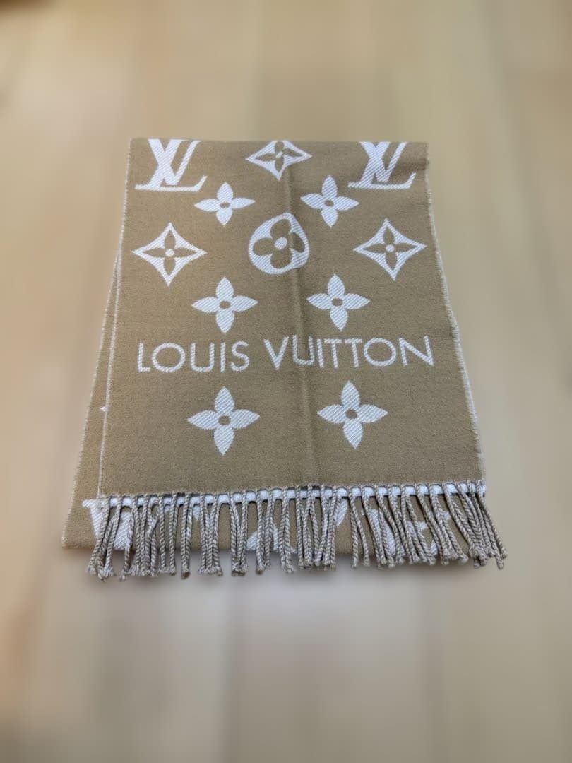LOUIS VUITTON モノグラムマフラー エセンシャルベージュ