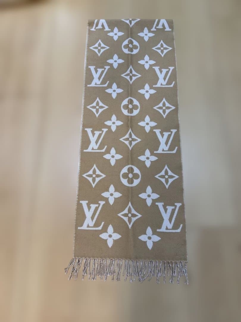 LOUIS VUITTON モノグラムマフラー エセンシャルベージュ