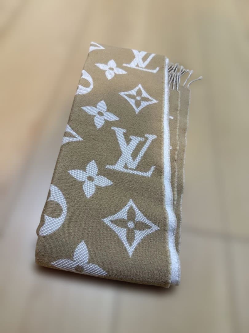 LOUIS VUITTON モノグラムマフラー エセンシャルベージュ