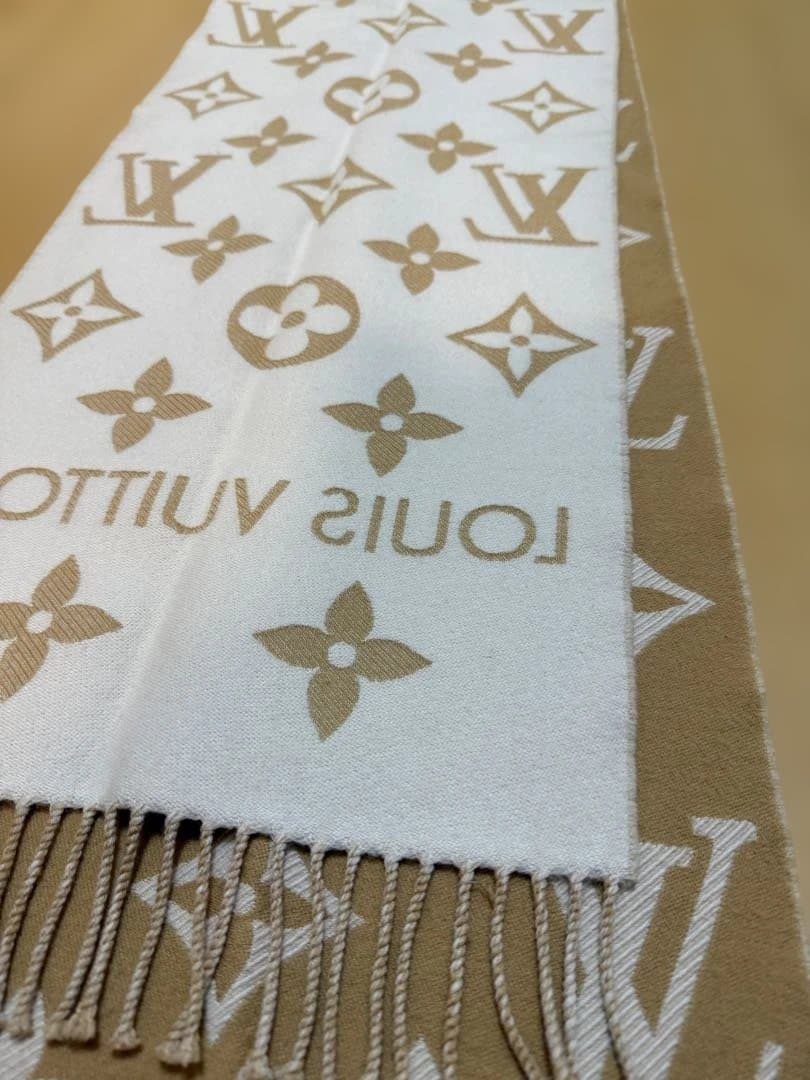 LOUIS VUITTON モノグラムマフラー エセンシャルベージュ