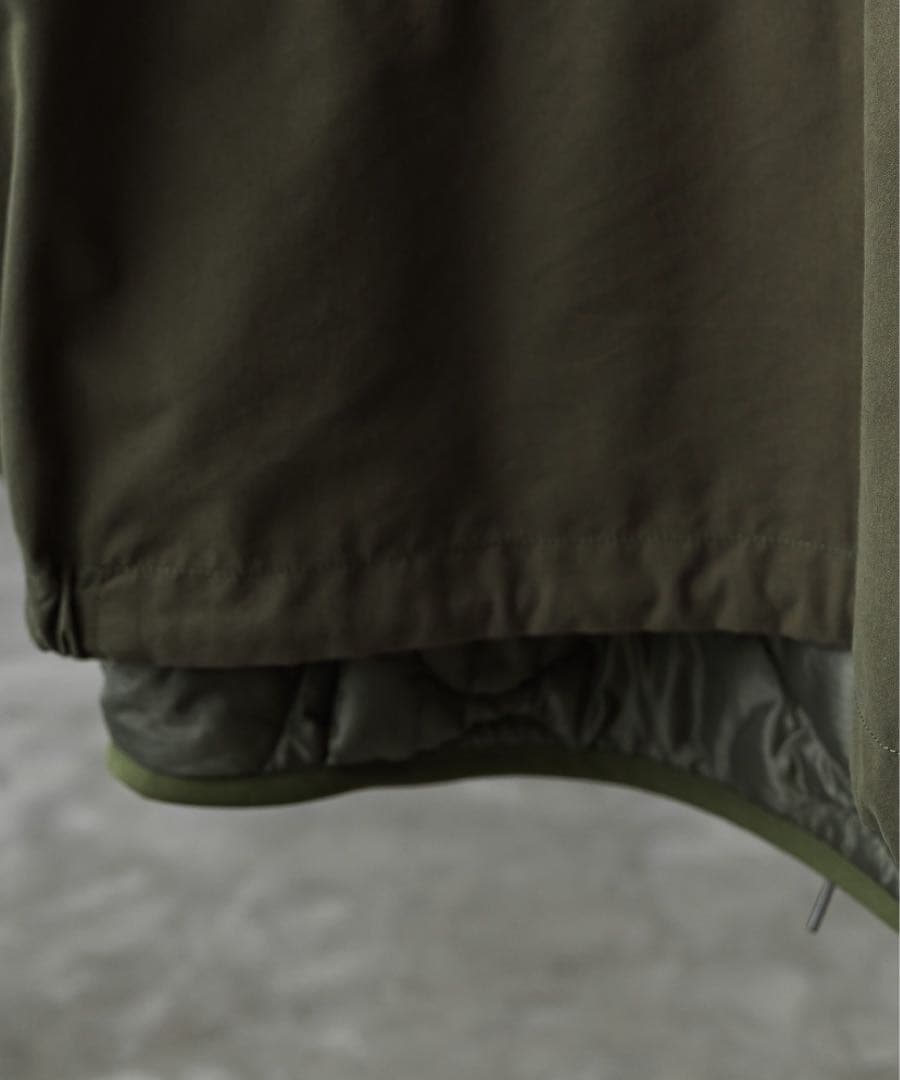【未使用】LAYERED 3WAY MILITARY BLOUSON カーキM