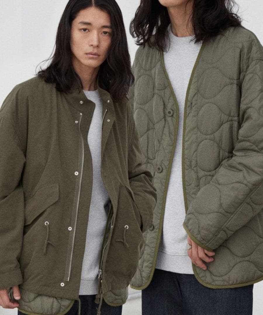 【未使用】LAYERED 3WAY MILITARY BLOUSON カーキM