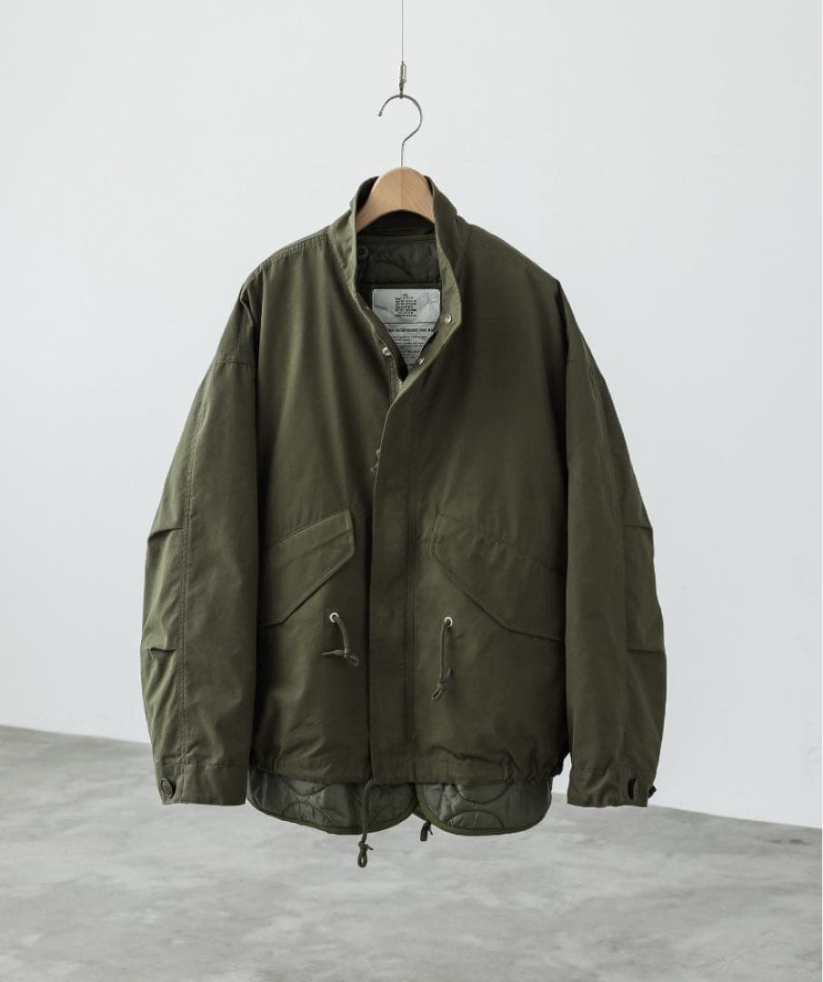 【未使用】LAYERED 3WAY MILITARY BLOUSON カーキM