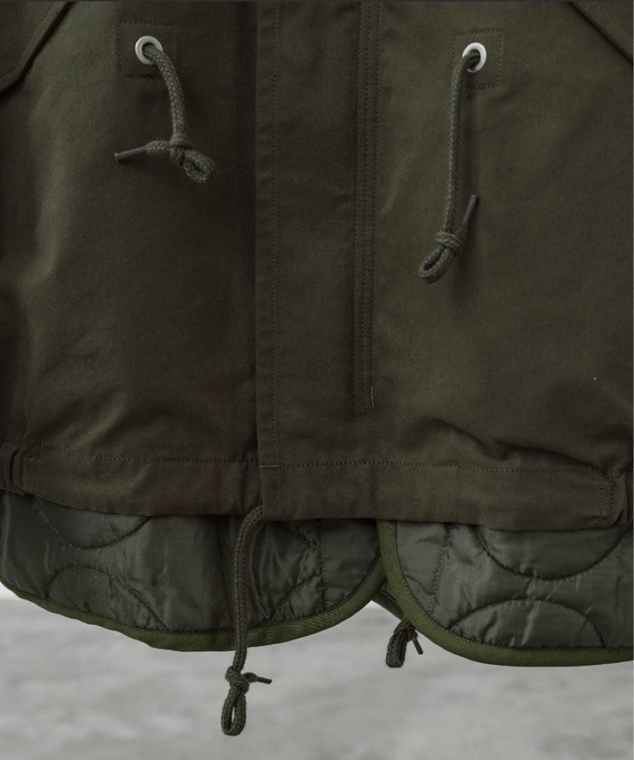 【未使用】LAYERED 3WAY MILITARY BLOUSON カーキM