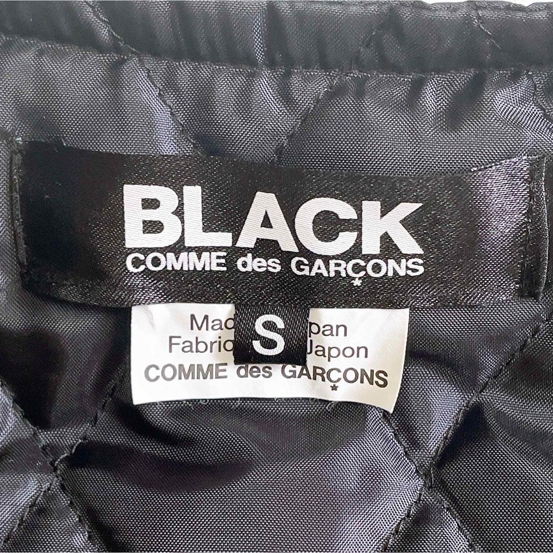 極美品 ブラックコムデギャルソン キルティングベスト シルバーバックル S日本製