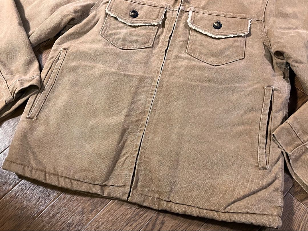 【希少】70s USA製 カーハート ダック ボアジャケット ブラウン 40 M
