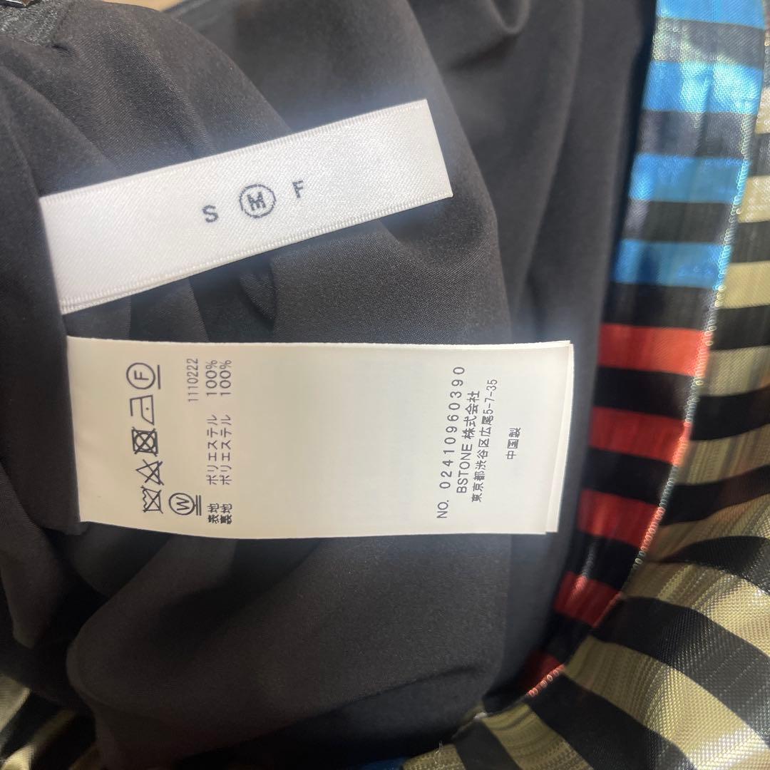 Ameri VINTAGEプリーツロングスカート 多色ストライプ
