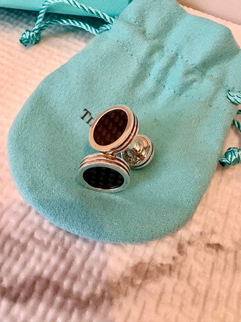 Tiffany & Co. シルバー ブラック カフリンクス