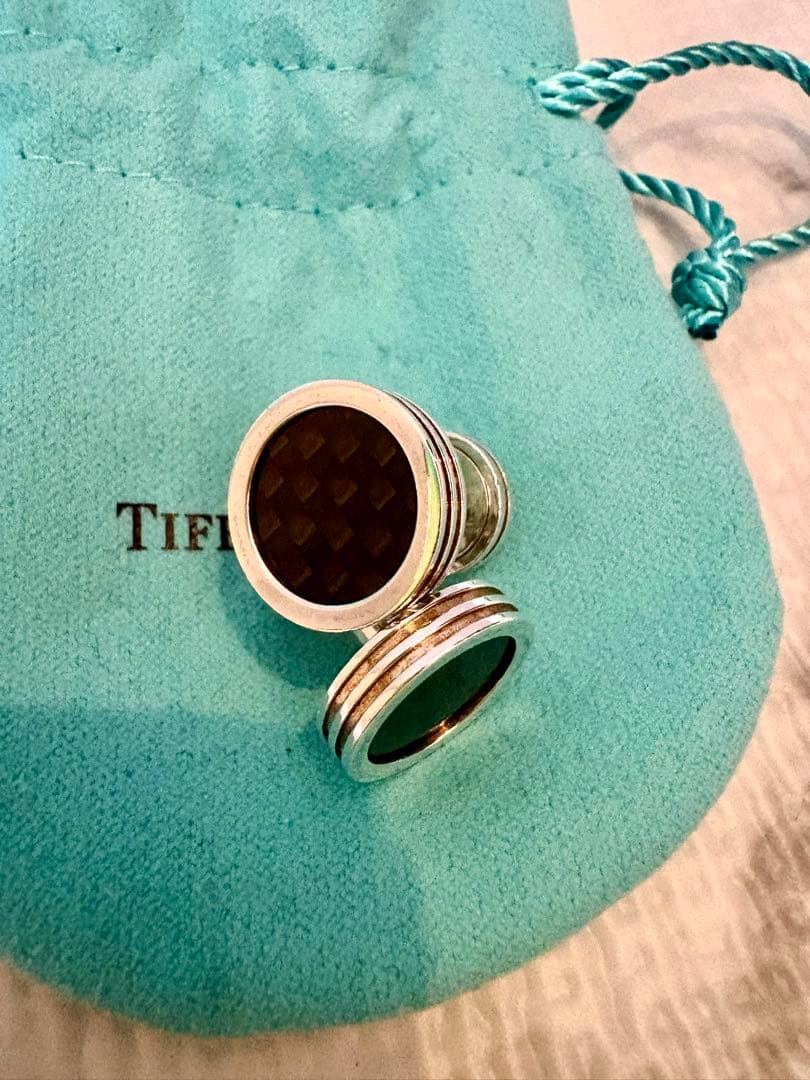 Tiffany & Co. シルバー ブラック カフリンクス
