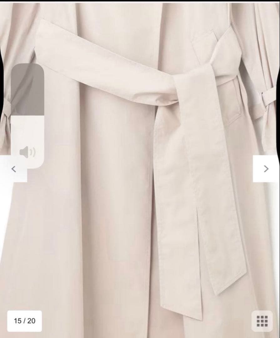 VOGUE掲載 BEIGE, 新品タグ付き 今期トレンチコート ベイジ　トレンチ