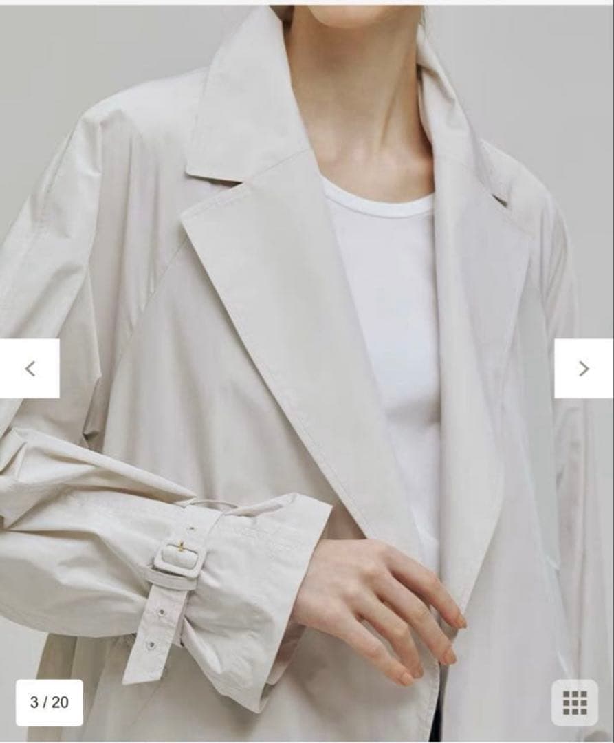 VOGUE掲載 BEIGE, 新品タグ付き 今期トレンチコート ベイジ　トレンチ