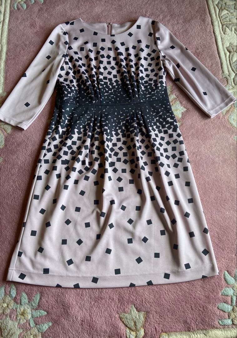 美品　レリアン　洗えるワンピース　11号　くすみピンク