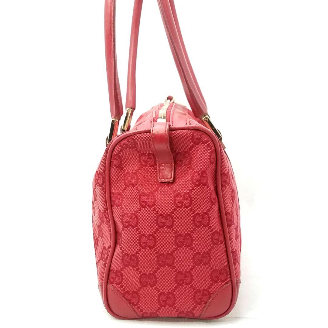 GUCCI グッチ ミニボストンバッグ GGキャンバス 赤 レッド