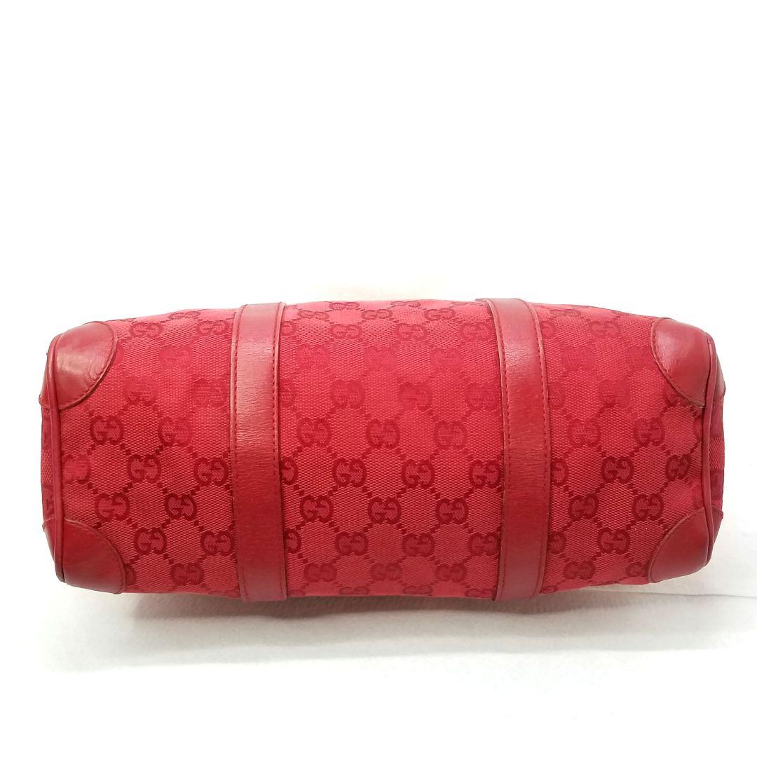 GUCCI グッチ ミニボストンバッグ GGキャンバス 赤 レッド