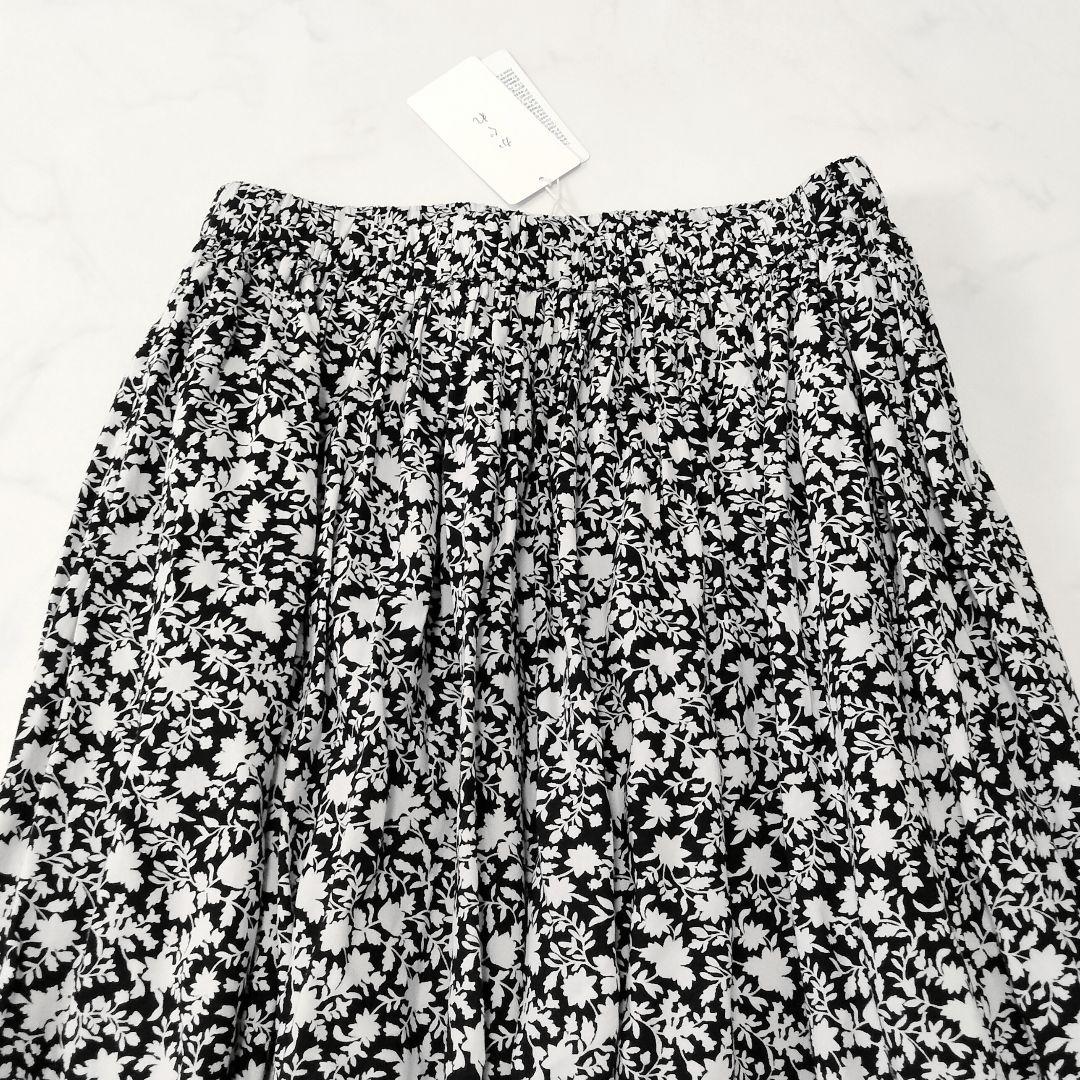 新品タグ付　kagure/かぐれ モノトーン　総柄ロングスカート　　F