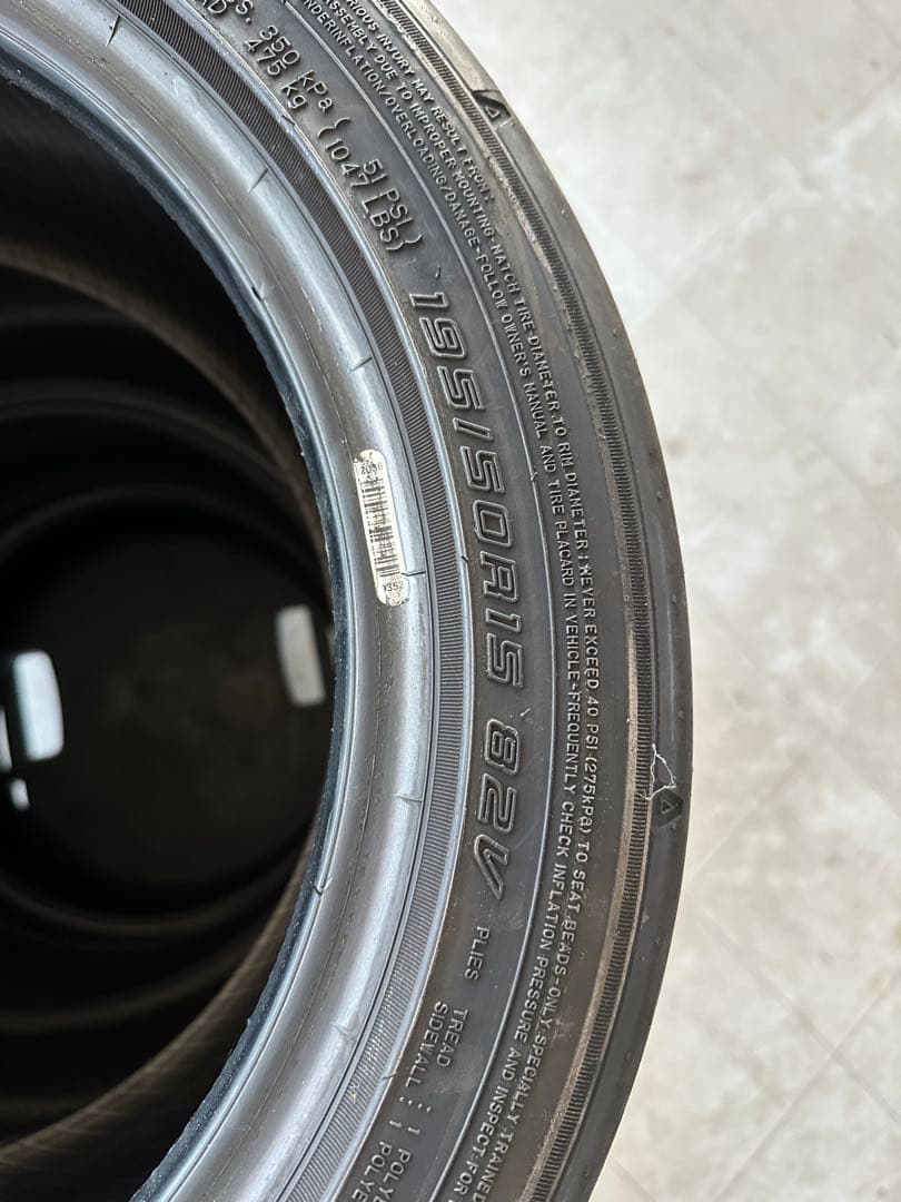 【激安】ダンロップ　DIREZZA ZⅢ 195/50R15 2本セット　タイヤ