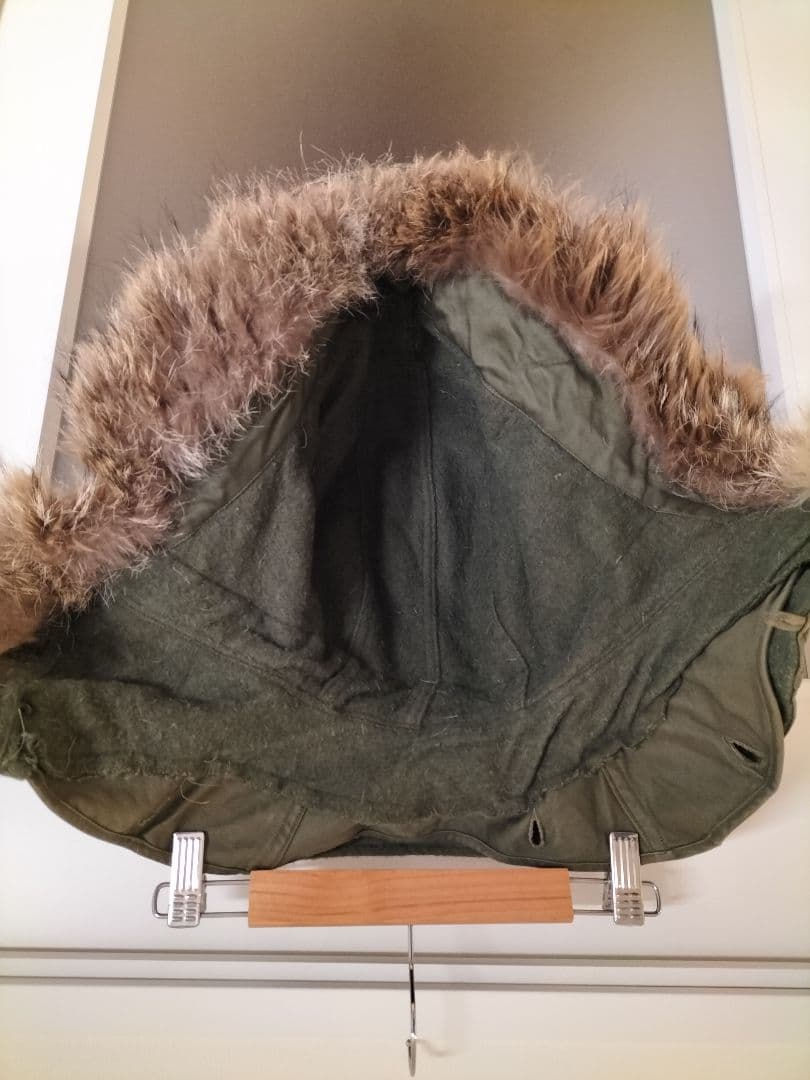 50s US ARMY（米陸軍）M51パーカー用フード　　コヨーテファー　初期型