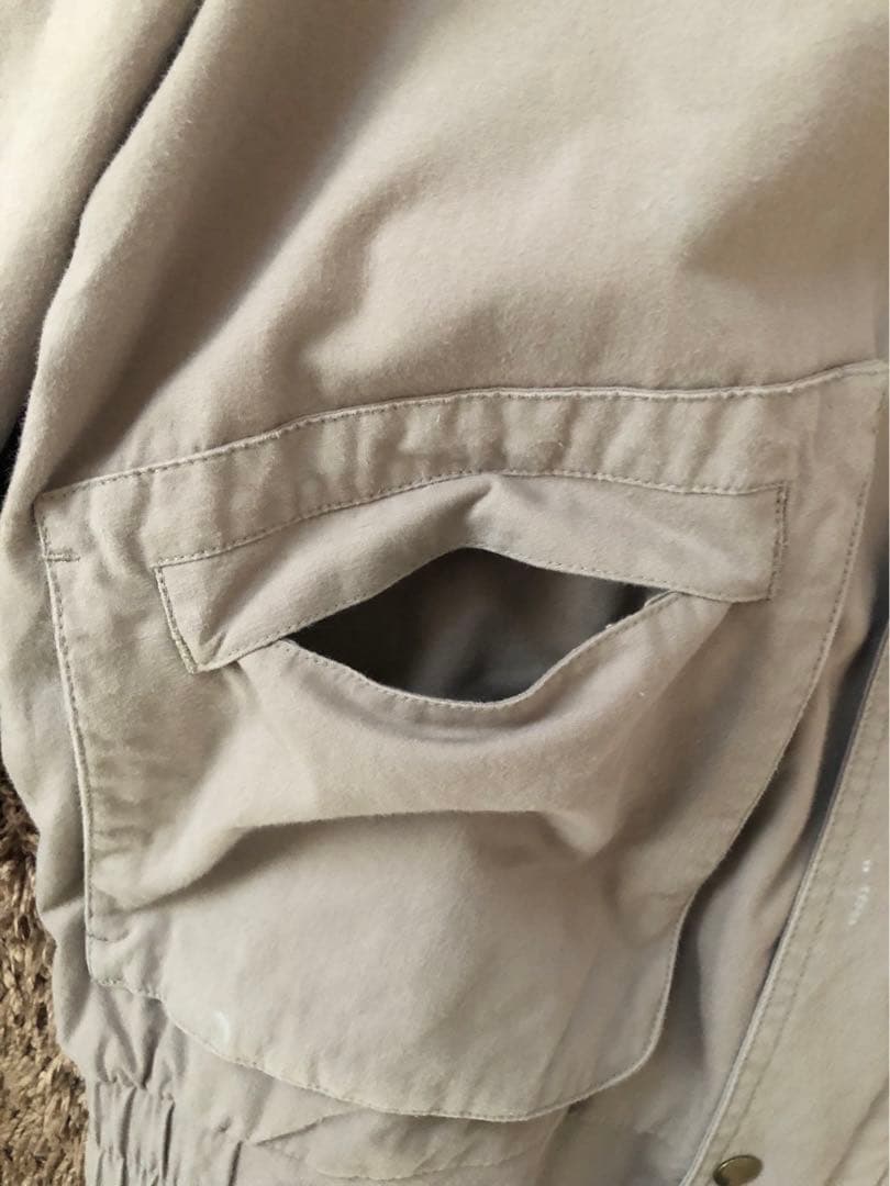 《Eddie Bauer》80s スタンドネックジャケット ベージュ L