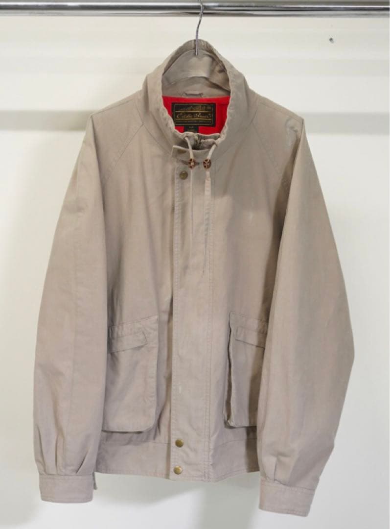 《Eddie Bauer》80s スタンドネックジャケット ベージュ L