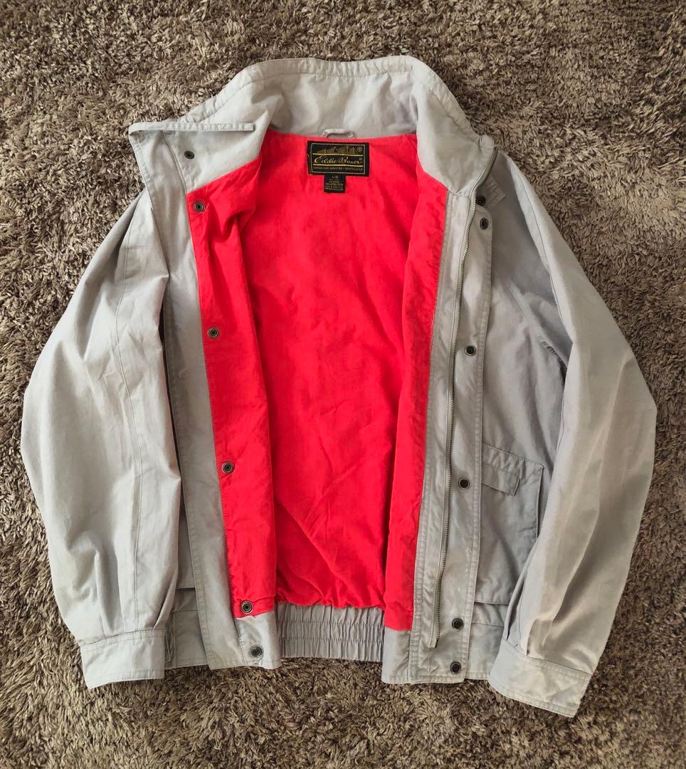 《Eddie Bauer》80s スタンドネックジャケット ベージュ L