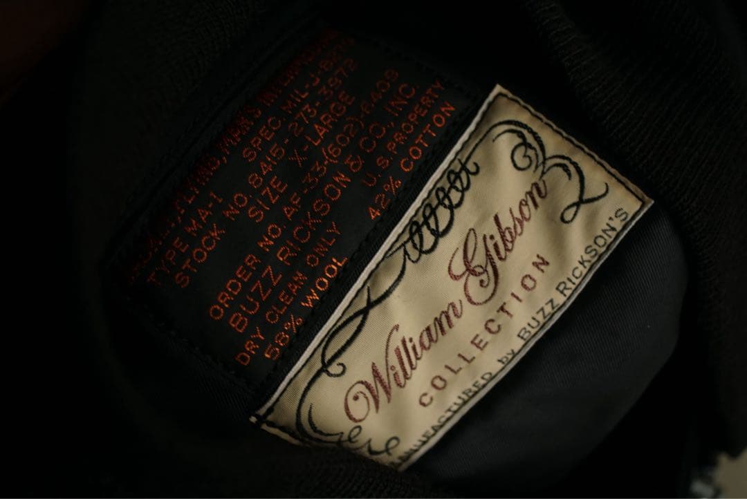 美品 BUZZ RICKSON’S WILLIAM GIBSON ジャケット