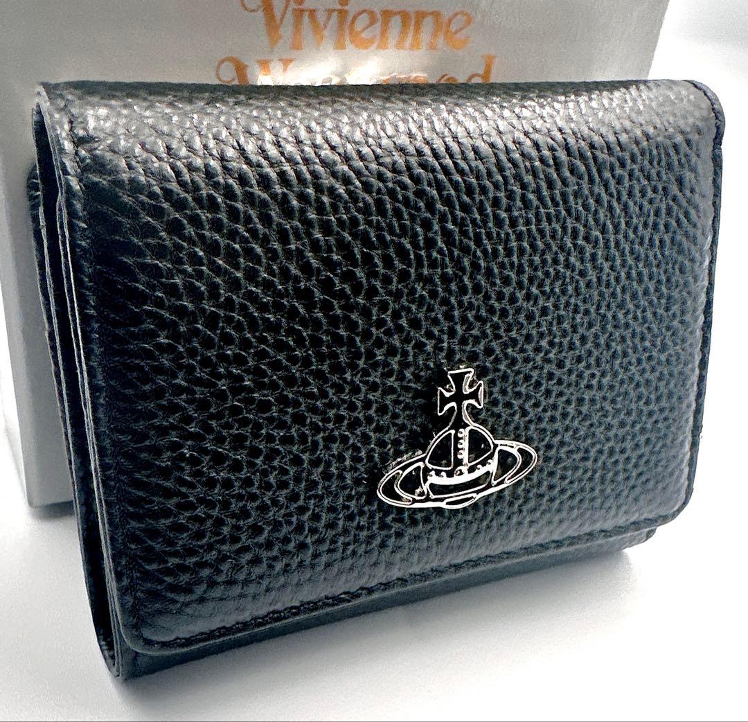 【新品✨人気】Vivienne Westwood 三つ折り財布/ブラック/黒