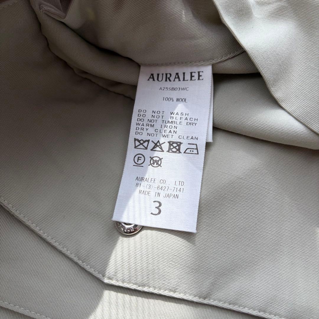 ジャケット・アウター AURALEE WOOL CANVAS HIGHNECK ZIP BLOUSON