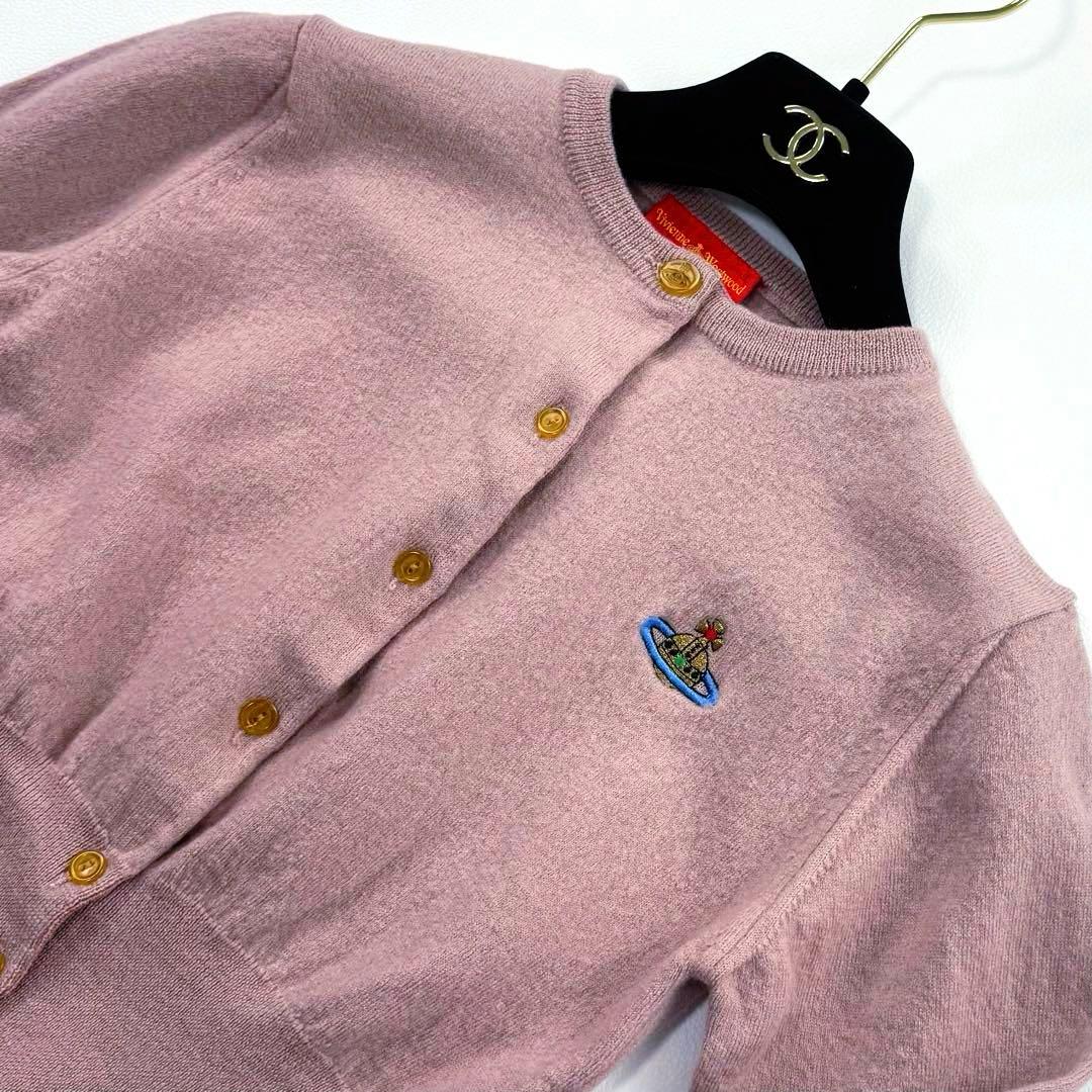 美品✨ヴィヴィアンウエストウッド Y2K ショート丈 カーディガン オーブ刺繍