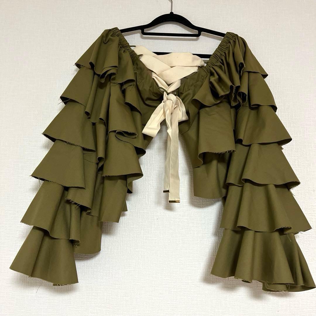 トップス Leinwande rugffeled sleeve top