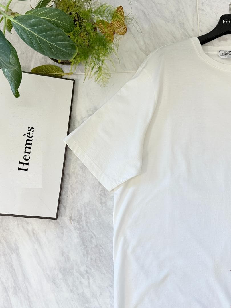 極美品★HERMESメンズTシャツXL コットン カヴァルカード ホースプリント